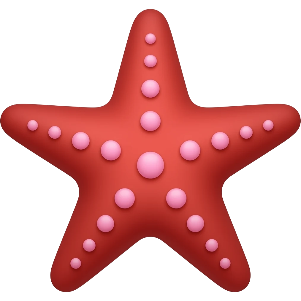 red starfish with pink spots emoji