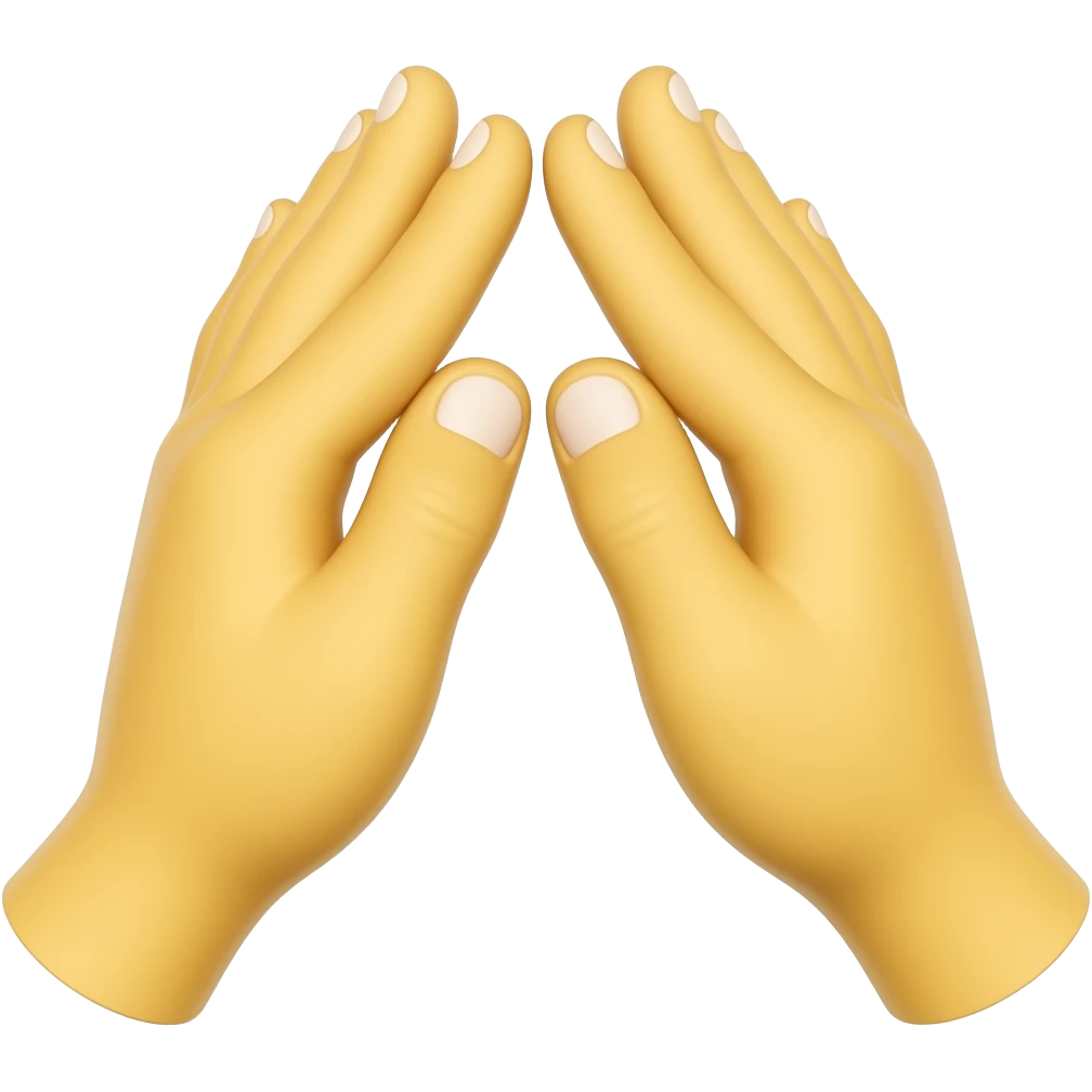two yellow hands forming a circle by touching thumbs and index fingers emoji