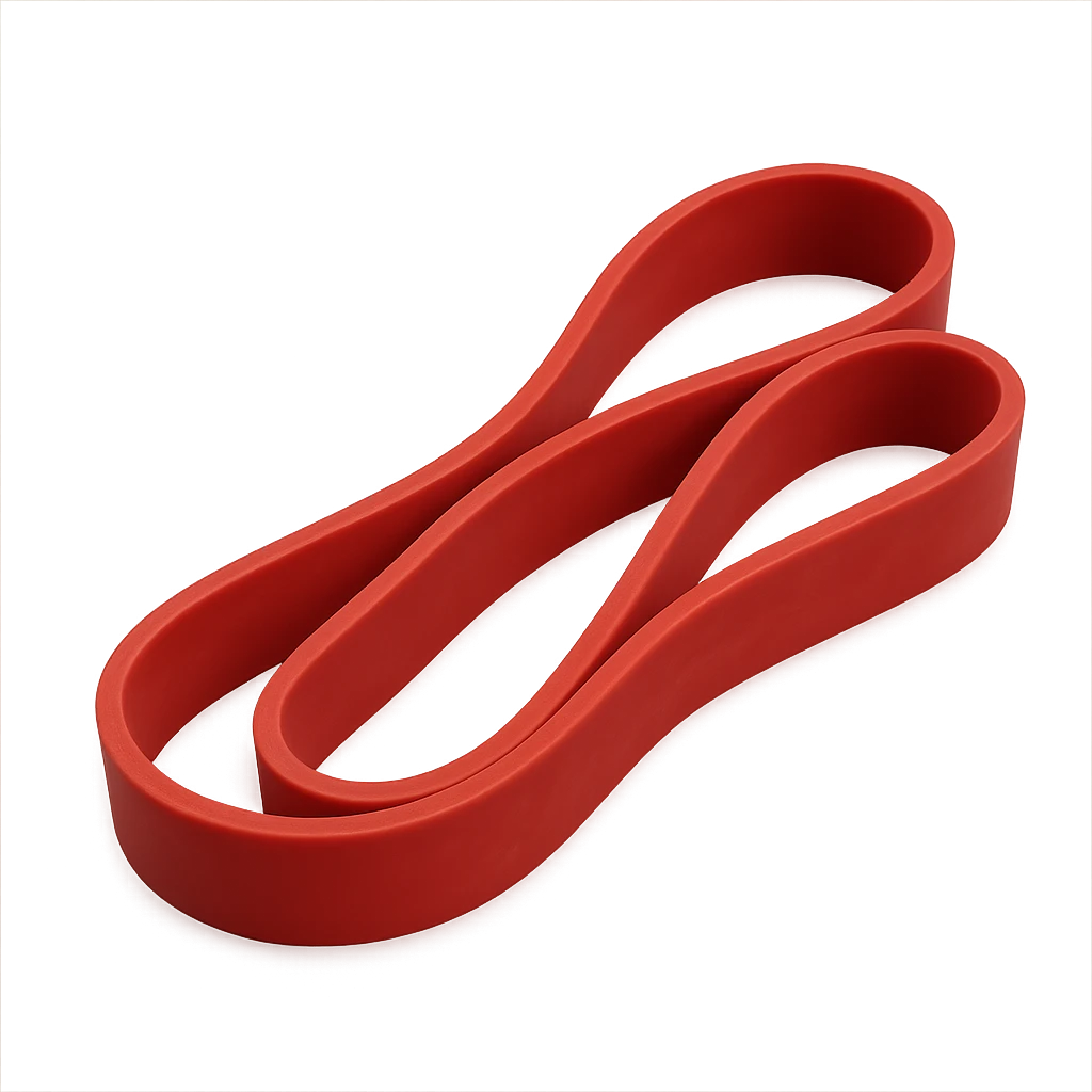 exercise resistance band, looped, rubbery texture, isolated emoji