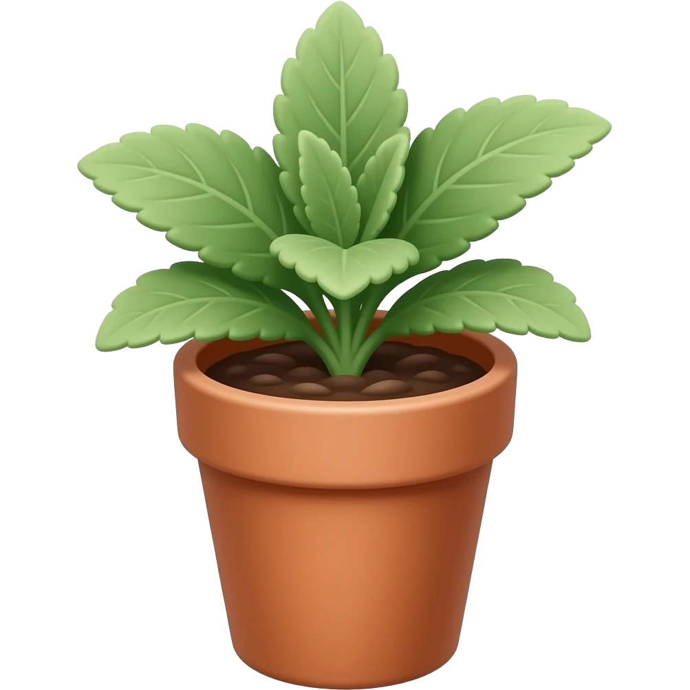 Sage in terracotta pot emoji