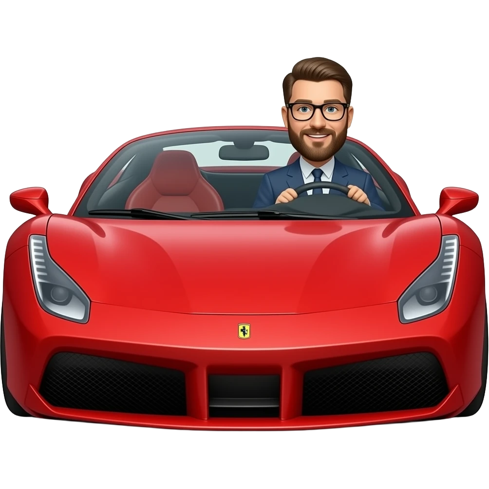 mrbeast driving ferrari emoji