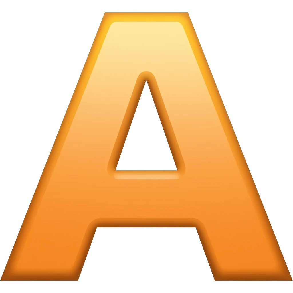 YA letters, bright single color, smooth refined edges, subtle rounding, clean design, not rough or heavy emoji