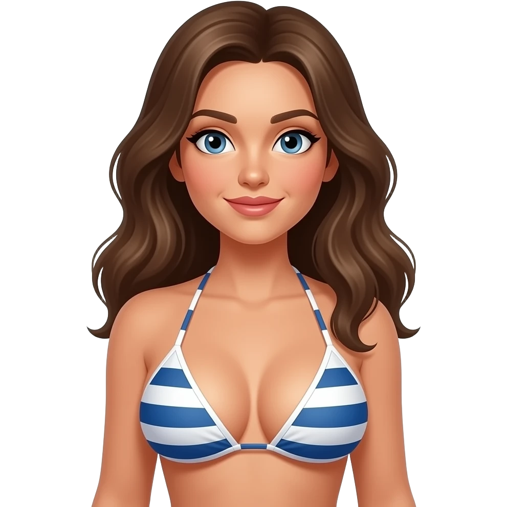 Woman with big tits in a bikini emoji
