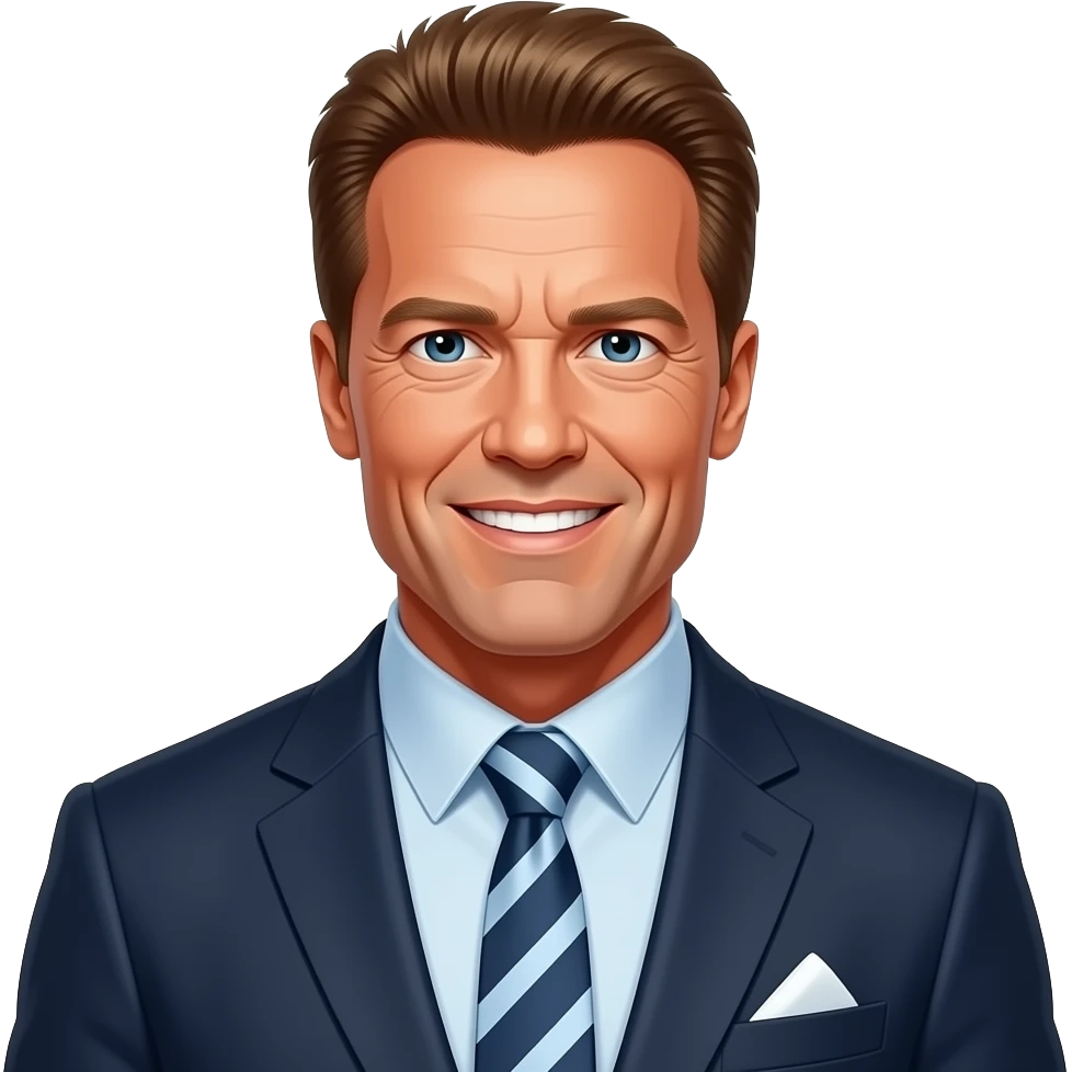 Arnold Schwarzenegger dress up as a Office Worker emoji