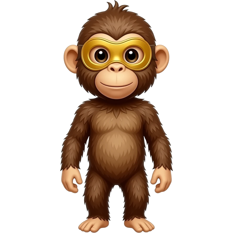 Monkey with mask emoji