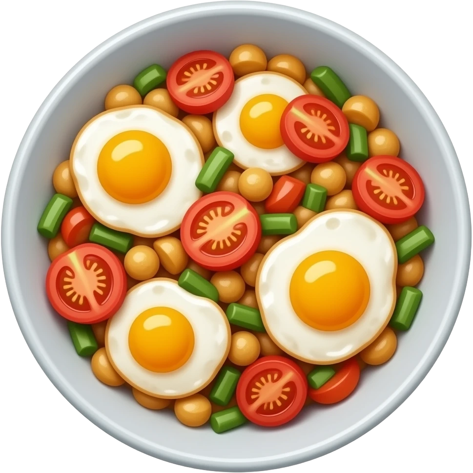 cinematic realistic tomato egg stir fry emoji