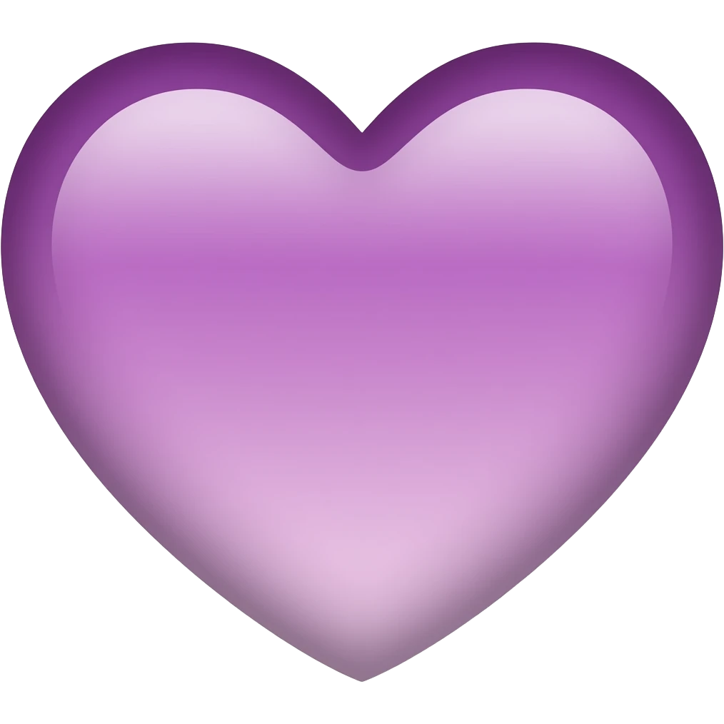 Mauve ombré heart emoji