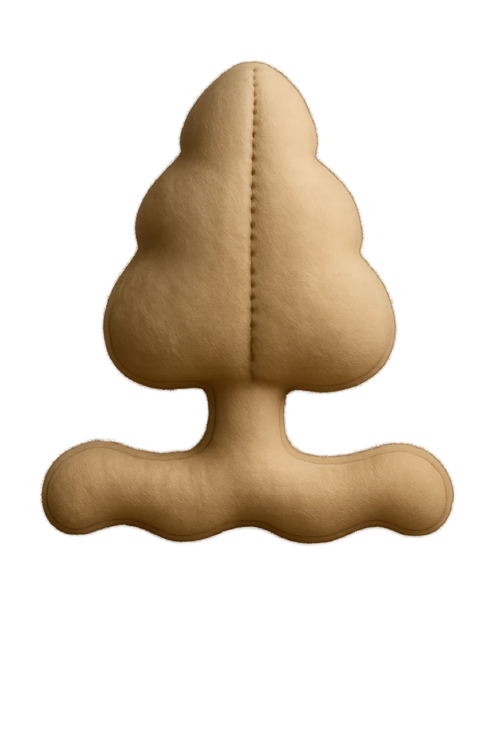 Remove the background while keeping the smooth organic 3D style with a soft beige color palette. The design should be minimal and elegant, with rounded shapes and soft lighting, avoiding blocky forms. emoji