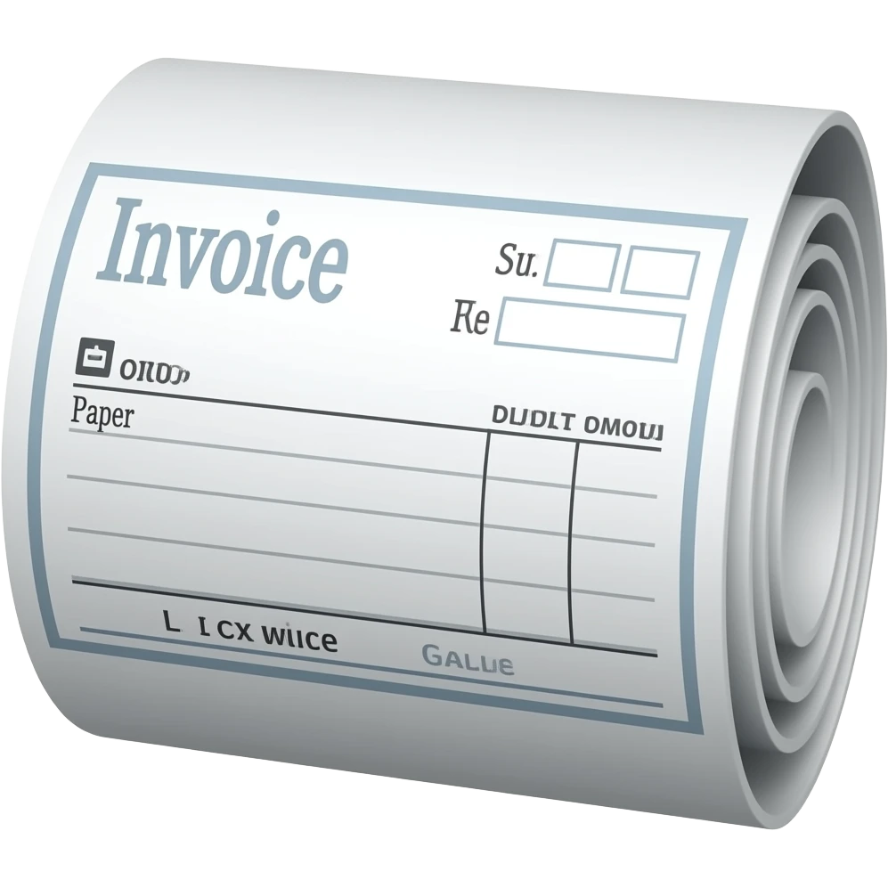 bill (paper rolled invoice check) emoji