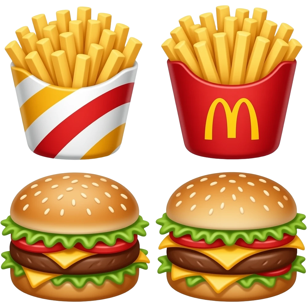 4 fast food emoji