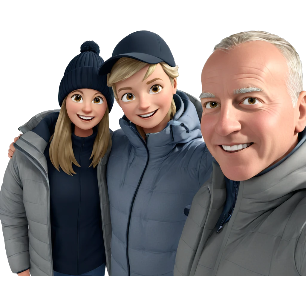 happy girl in winter setting emoji