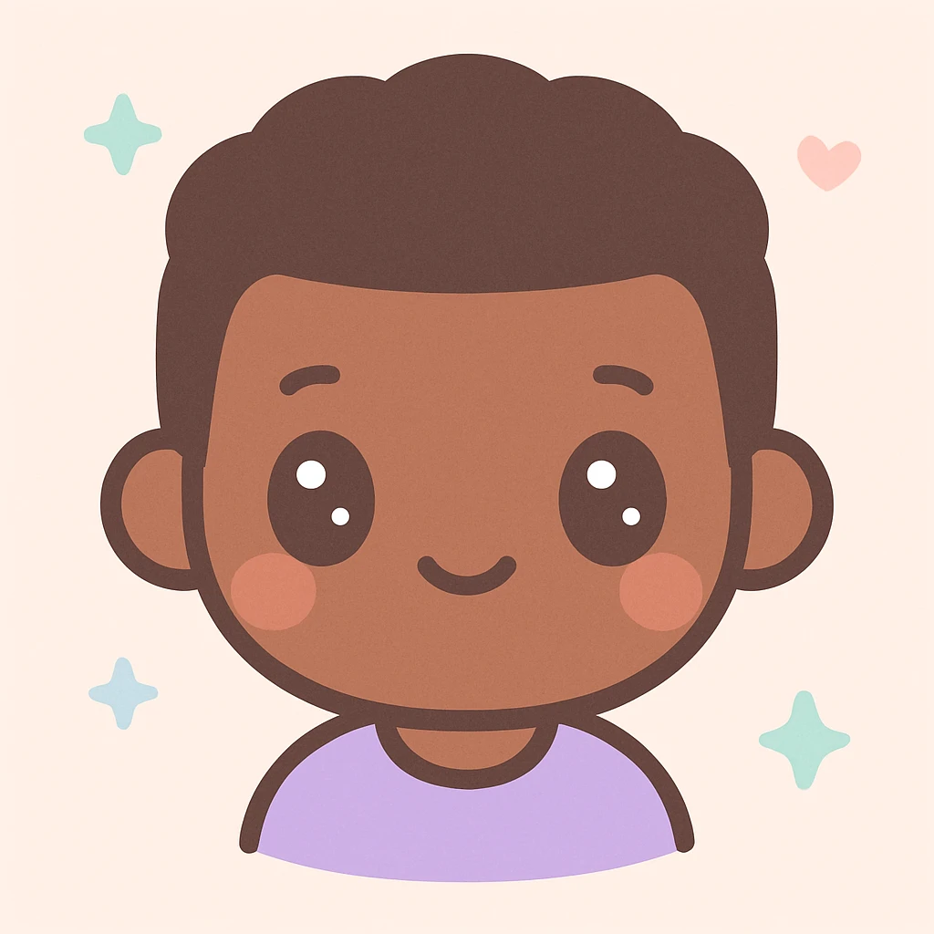 black man kawaii style icon emoji