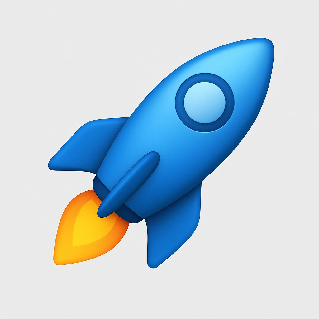 blue rocket emoji emoji