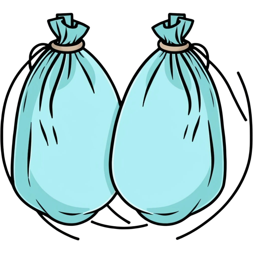 two hangy wrinkly ball sacs emoji