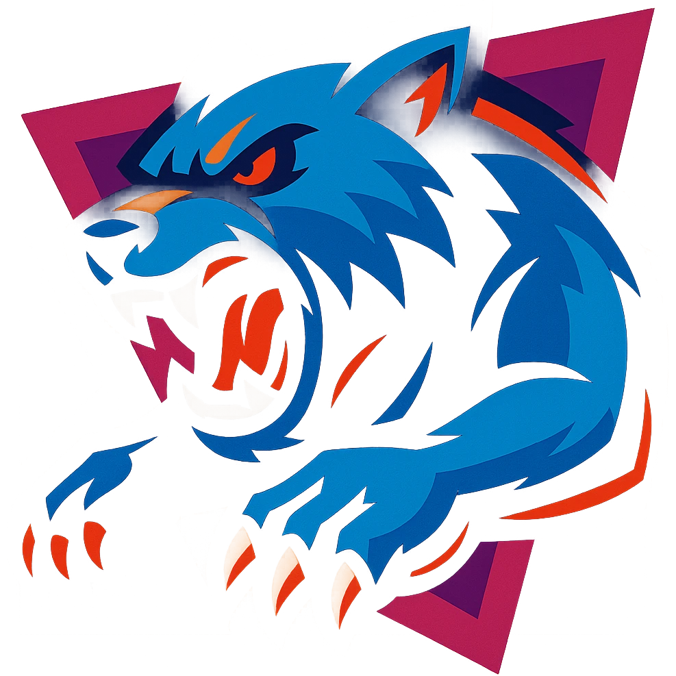 logo for NOS, aggressive animal mascot, esports logo style, vibrant colors, no text emoji