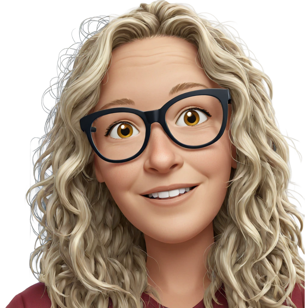 smiling girl with glasses emoji