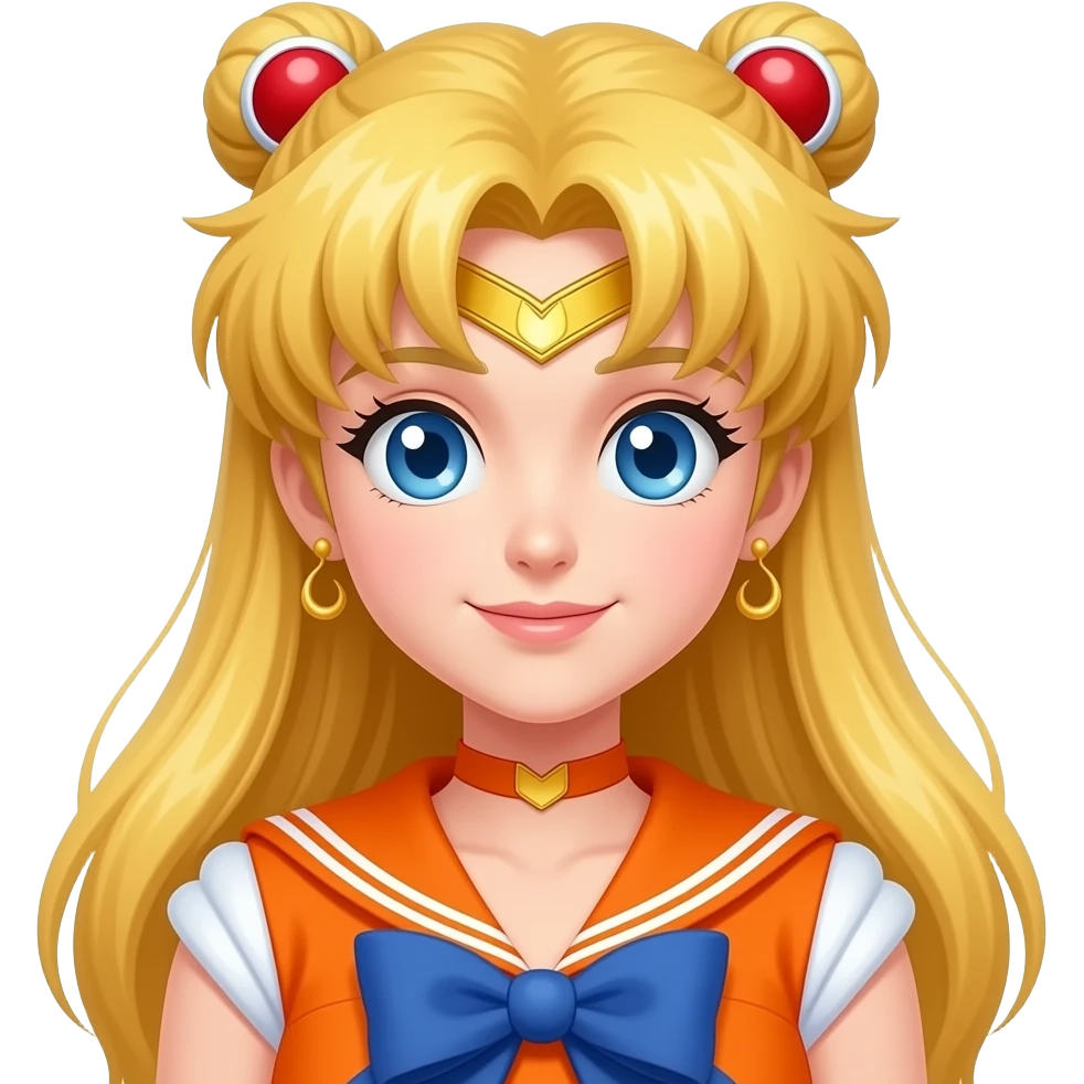 Sailor Venus blonde hair orange outfit emoji