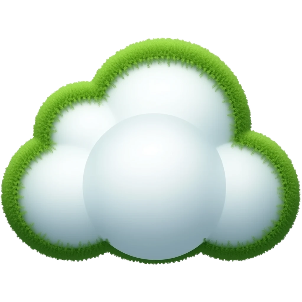 nuvola con i bordi verdi-moss emoji