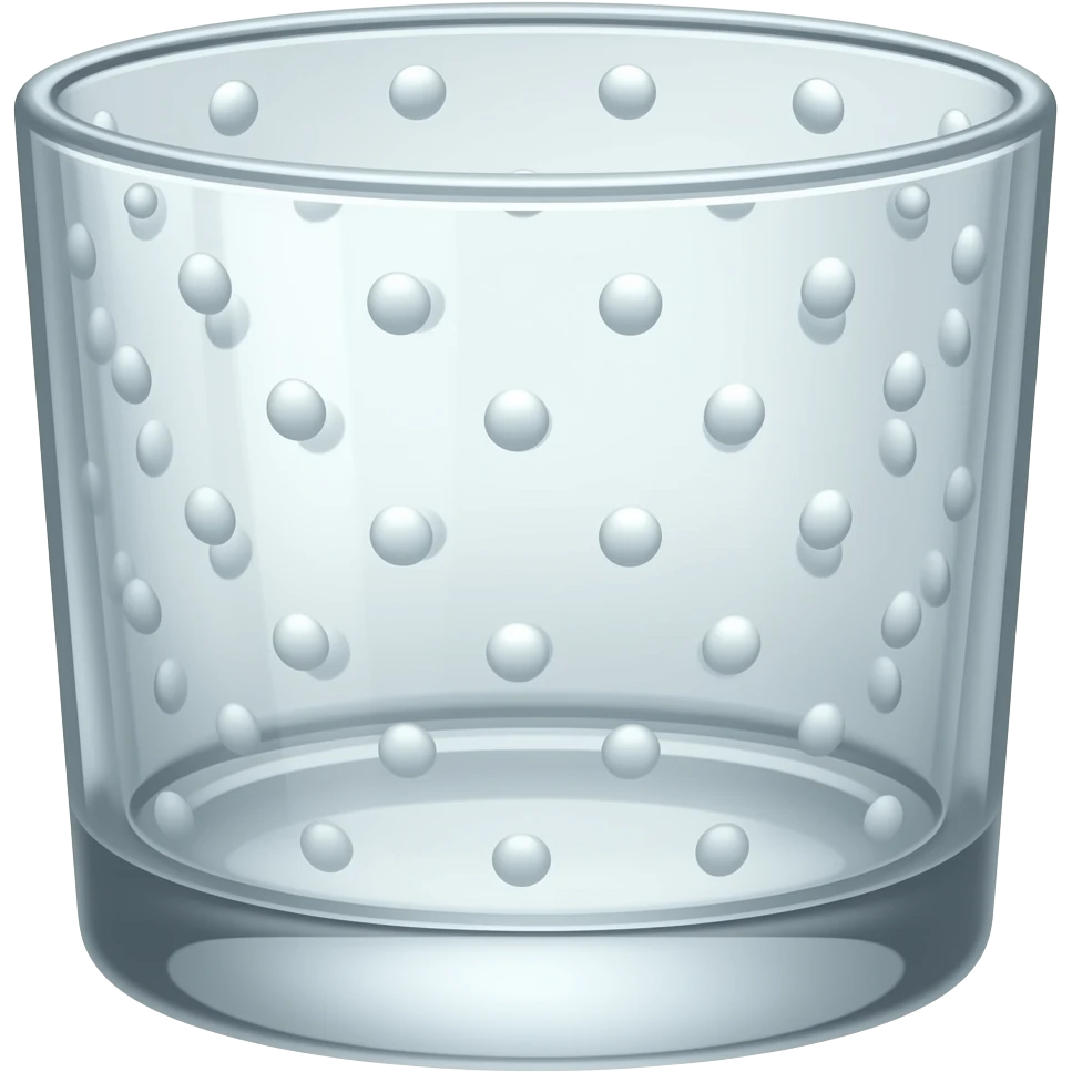Empty Glas with dotts emoji