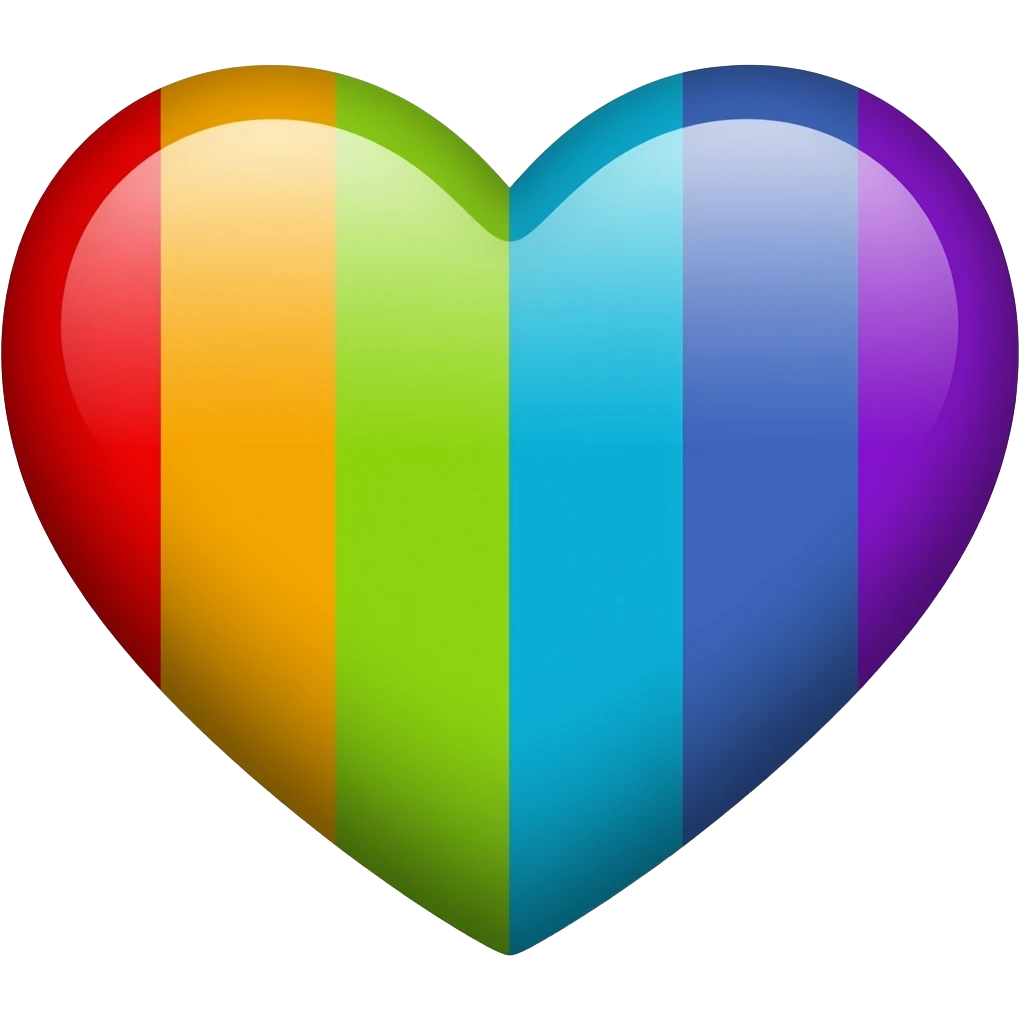 Progress flag heart red, orange, yellow, green, blue, violet, white, pink, light blue, brown and black emoji