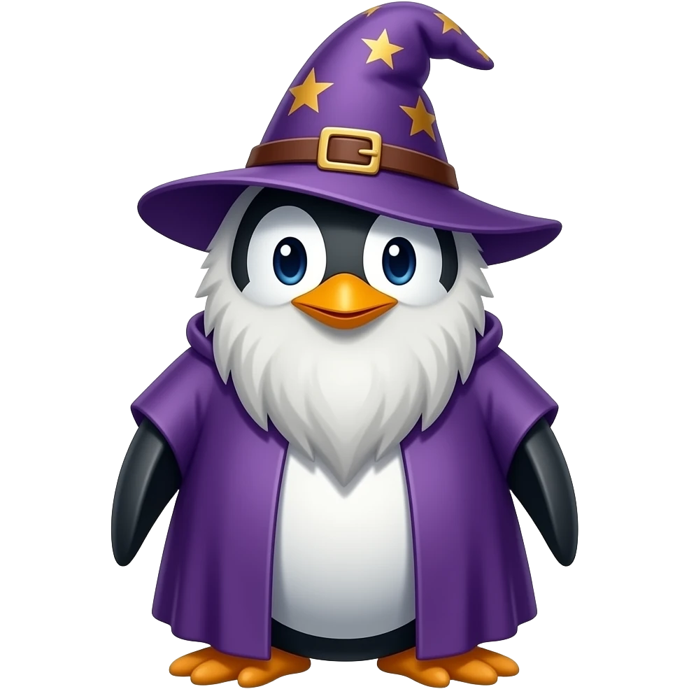 Penguin Wizard emoji