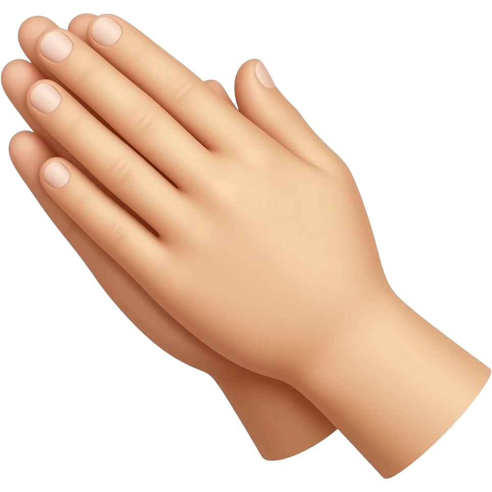 Clapping Hands in natural skin color white emoji