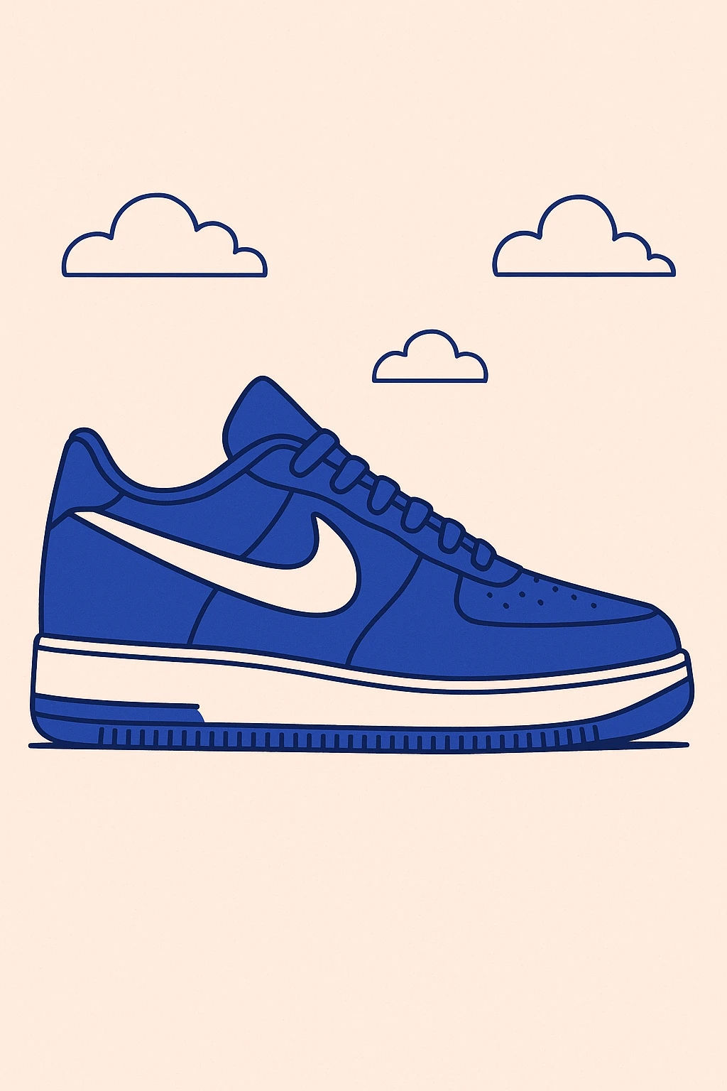 blue Nike sneaker, clean and modern, side view, minimal background emoji