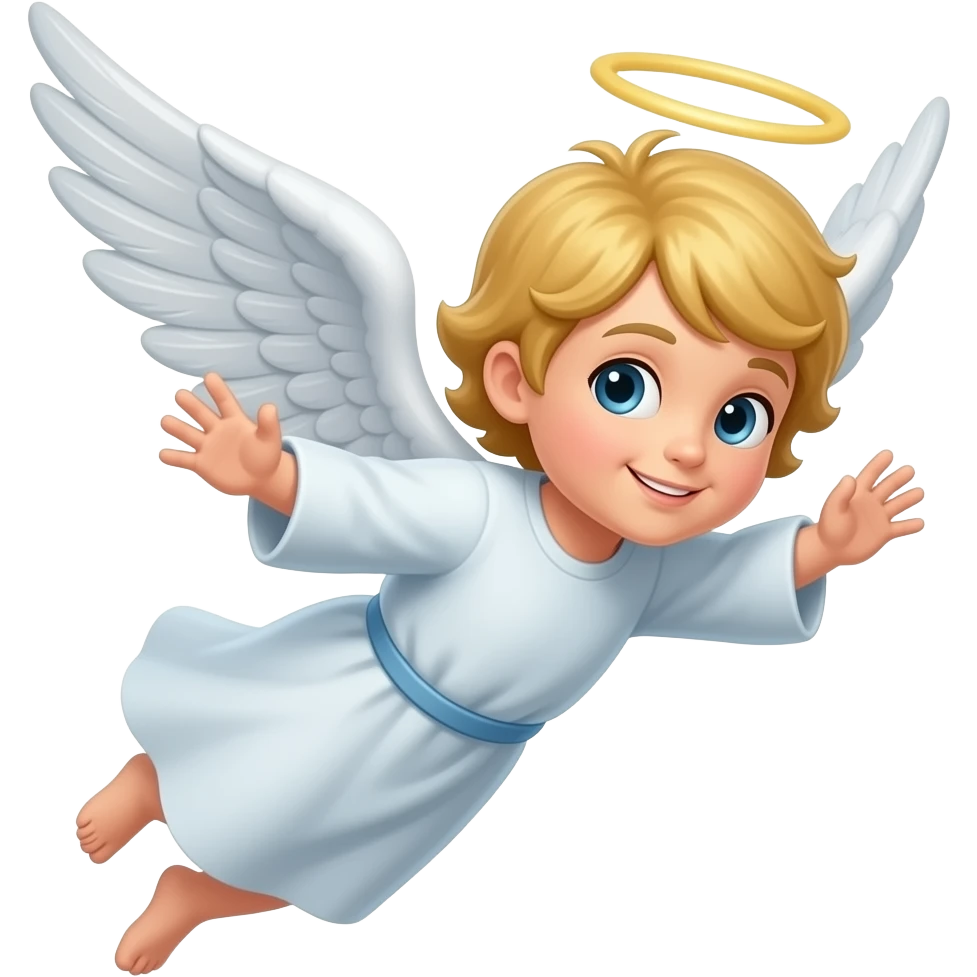 Un ángel cayendo del cielo emoji