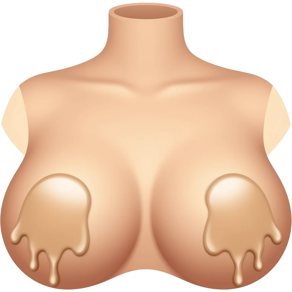 Emoji breast covered in cum emoji
