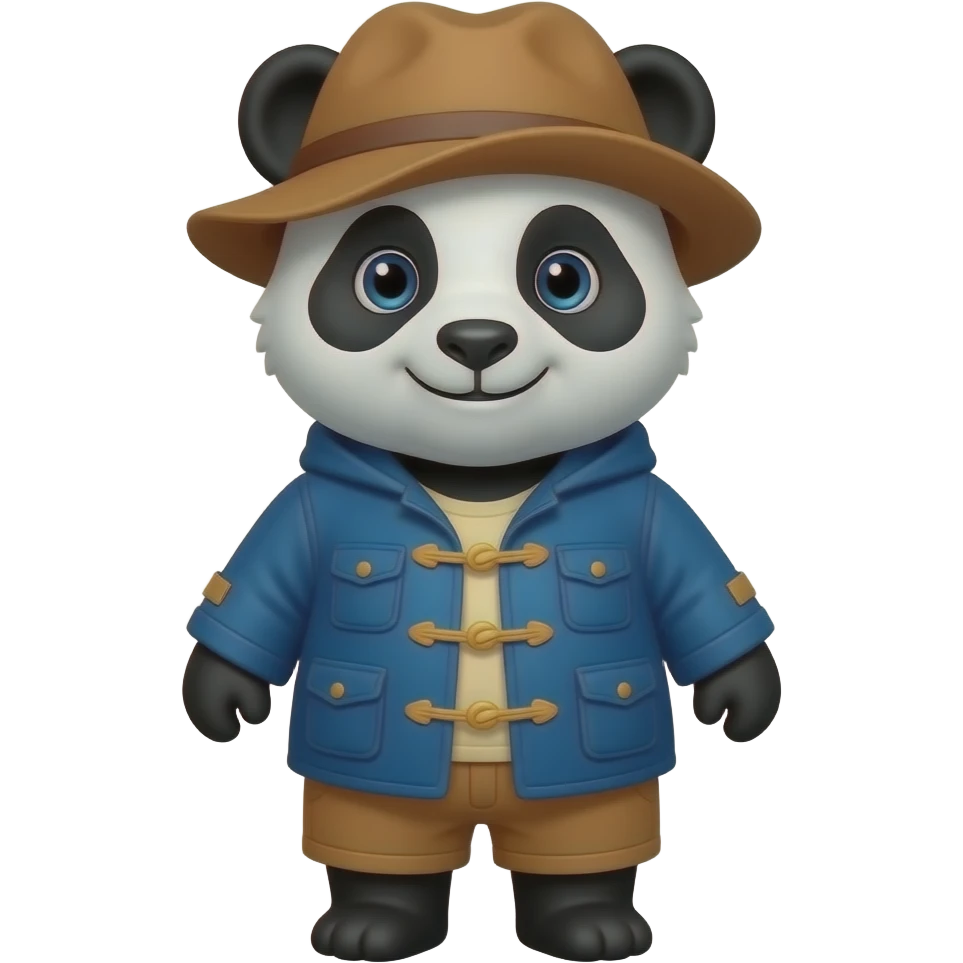 Panda with Paddington outfit emoji