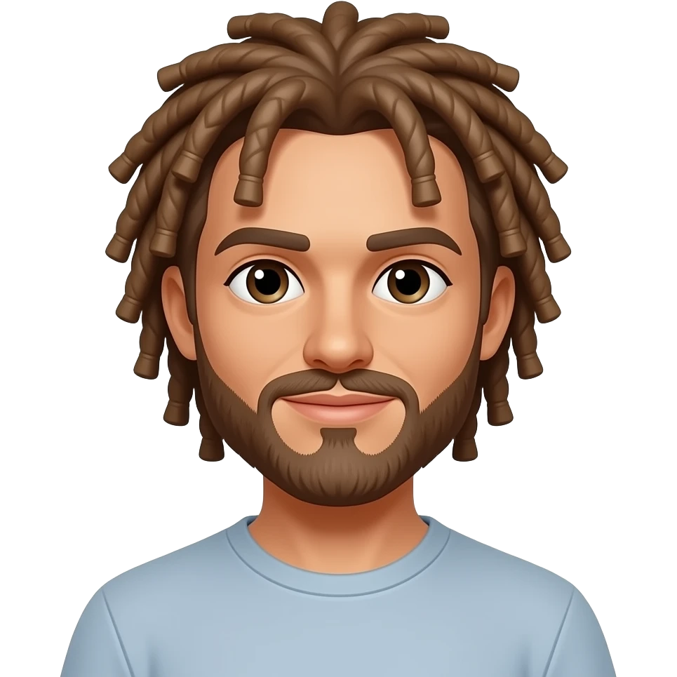 Mi puoi fare i capelli rasta barba e baffi castani chiari emoji