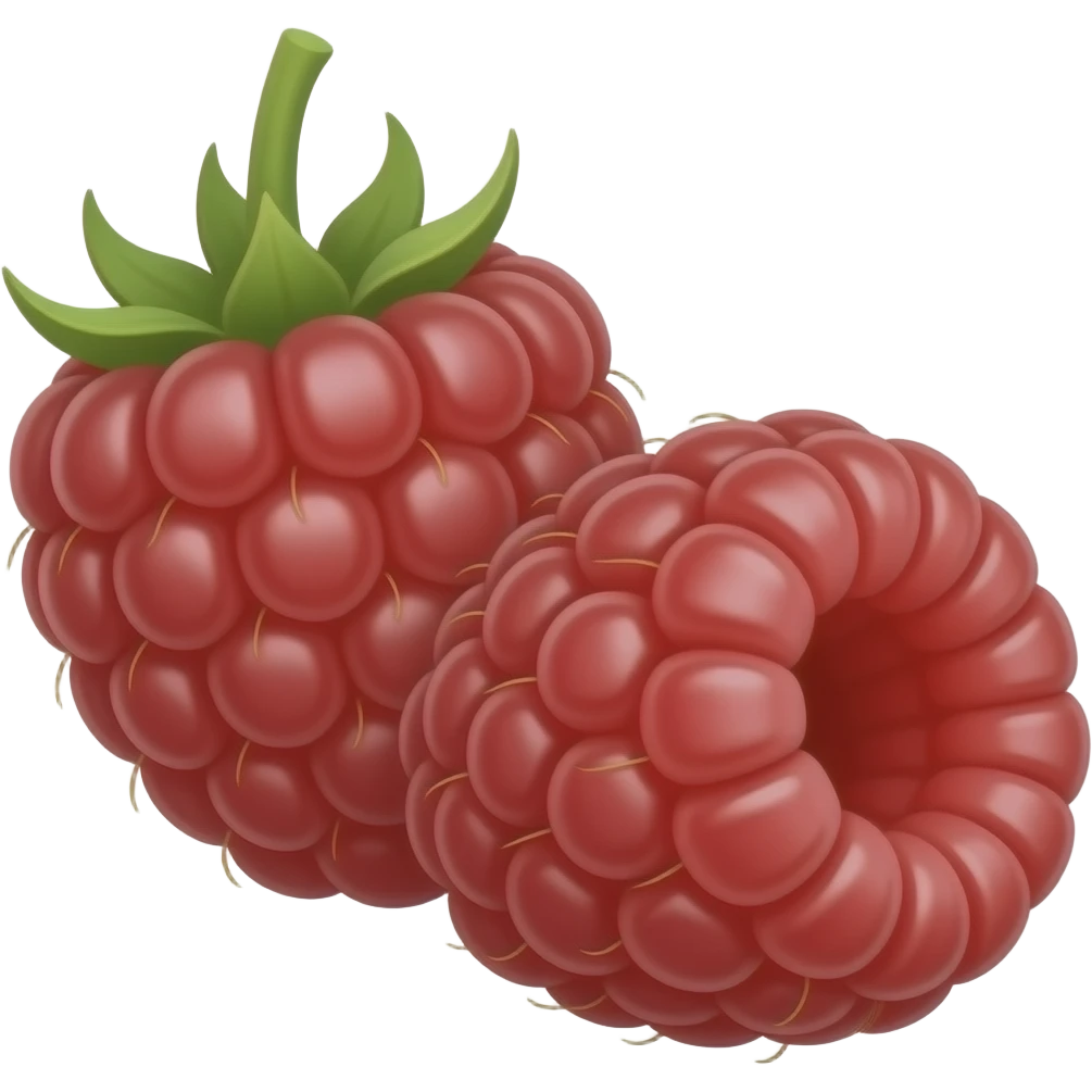 Make raspberries only 2 red juicy emoji