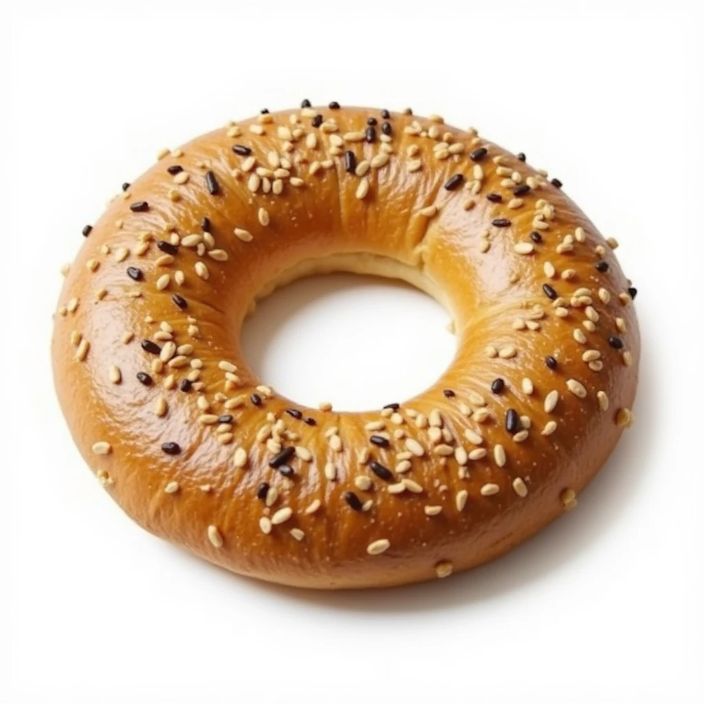 simit, Turkish sesame bagel, realistic texture, isolated, no background emoji