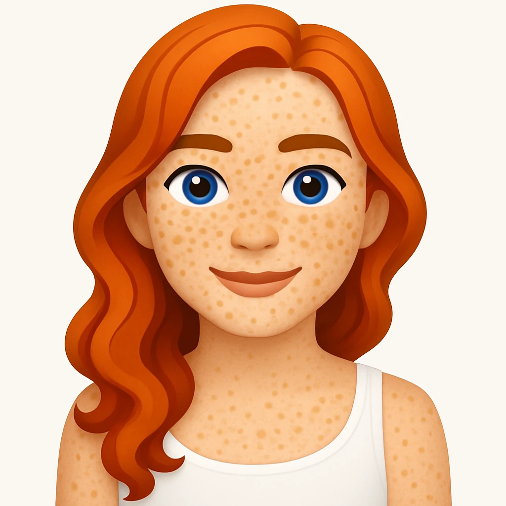 turn the second man in emoji style of the 1st image, match the facial features and match dressing style of the 2nd image, she is wearing white tank top emoji