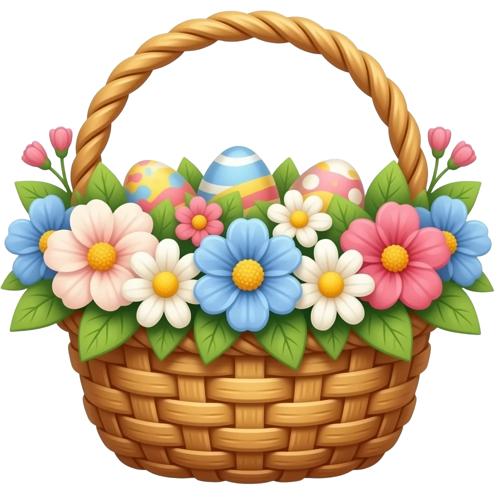 to garnish easter backet with flowers emoji