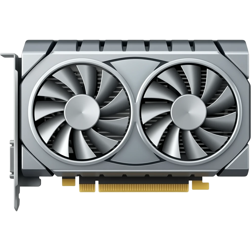 high-end GPU 3d rectangular video card two coolers emoji