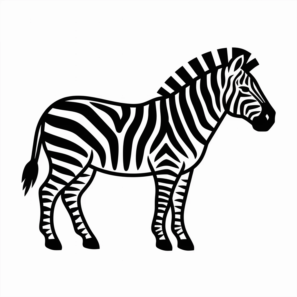 Zebra icon black silhouette emoji