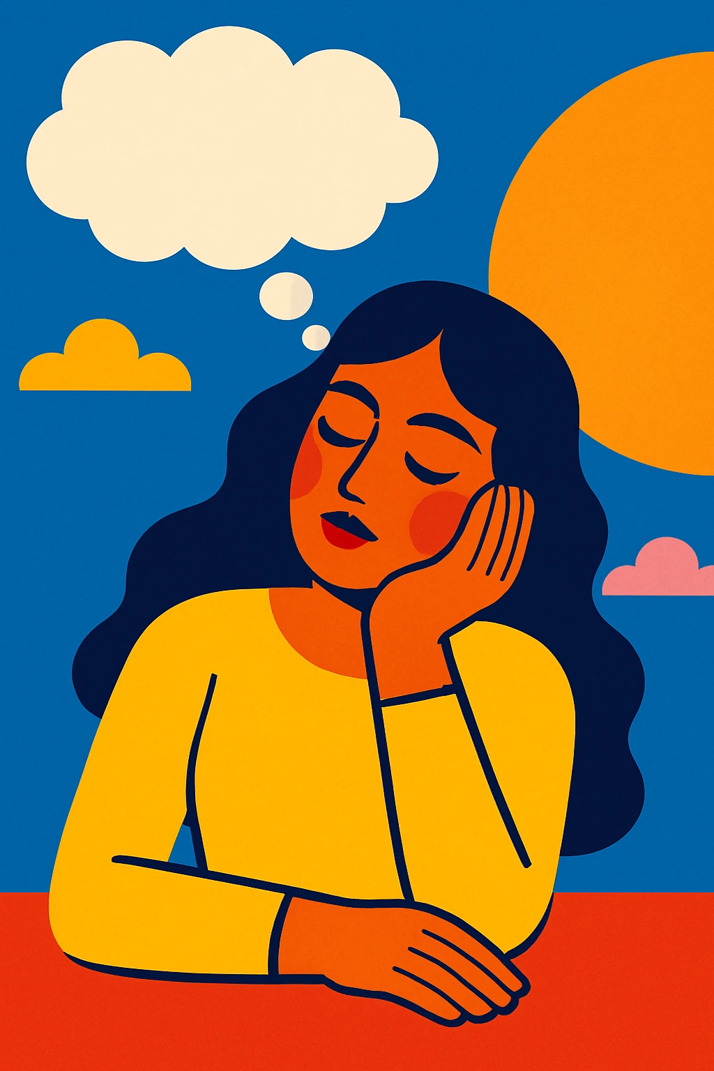 a beautiful girl dreaming emoji