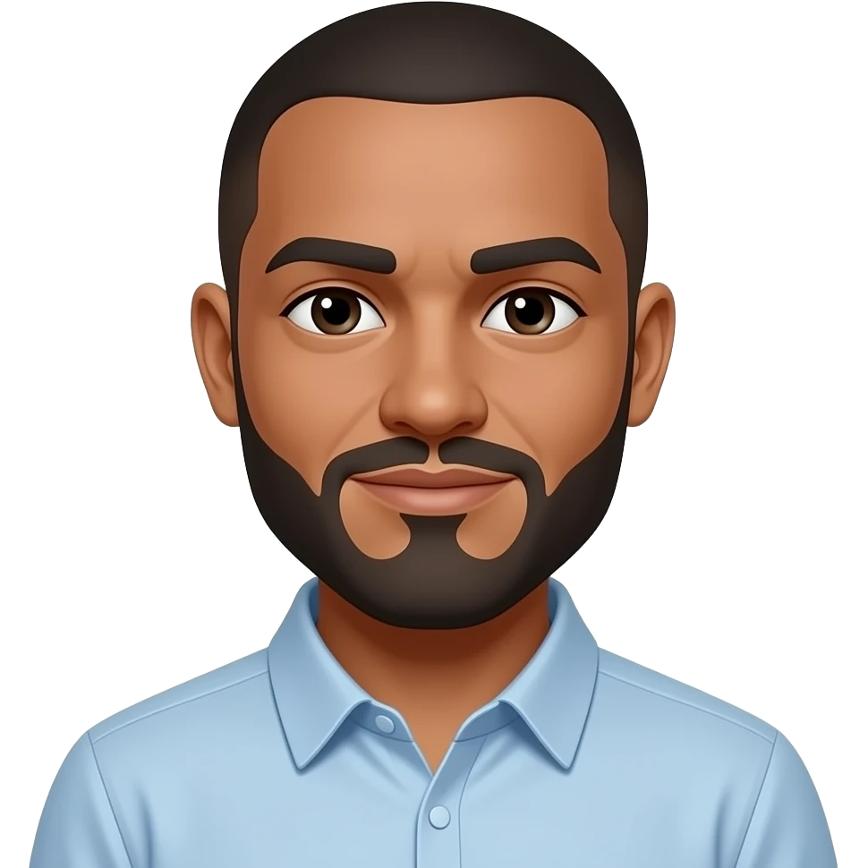 Bald dark skinned hispanic with a go t emoji