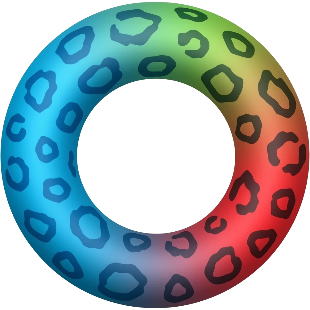 Blue half green half red leopard tail emoji