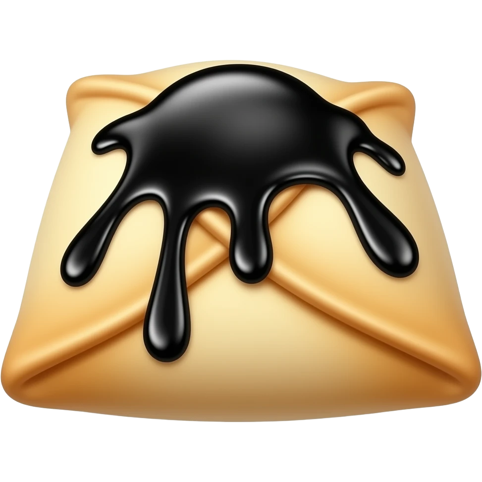 Make a knafeh look like pen ink flavour emoji