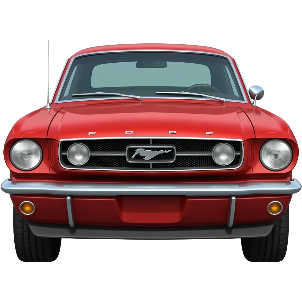 red ford mustang 1968 coupe emoji