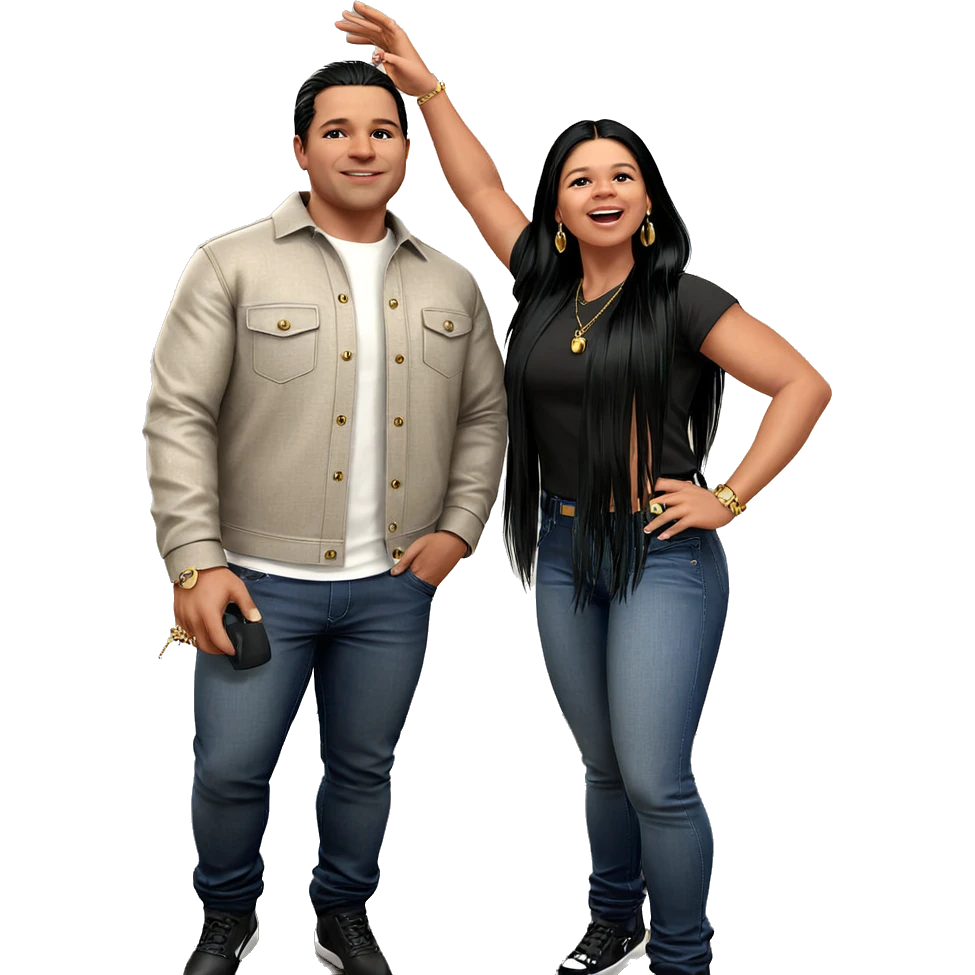 couple showcasing jewelry together emoji