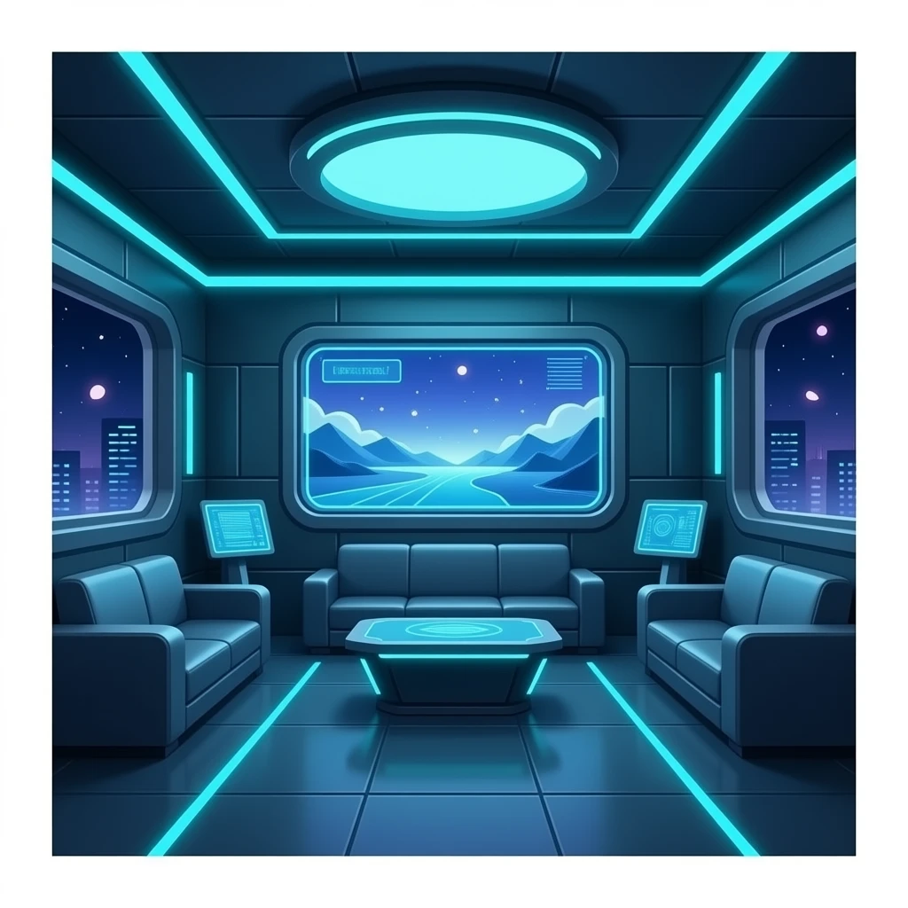 stylized sci fi game lobby emoji
