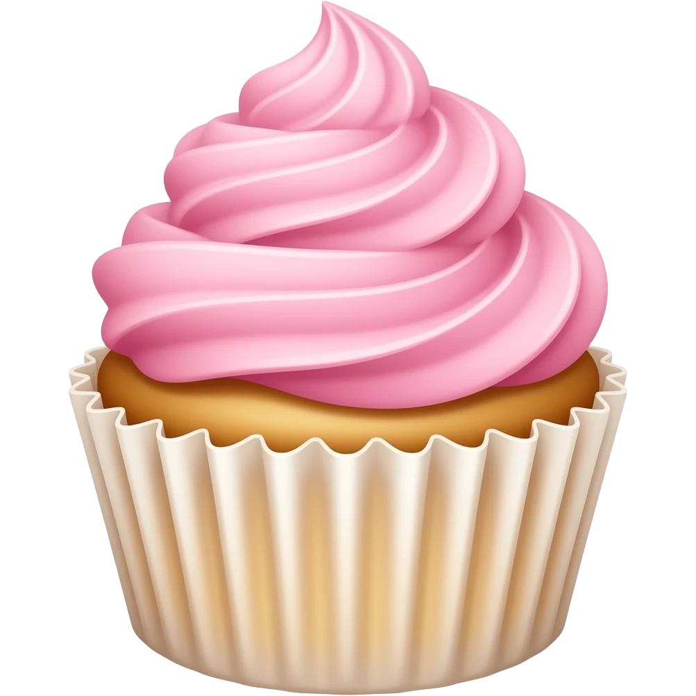Cupcake with pink icing emoji