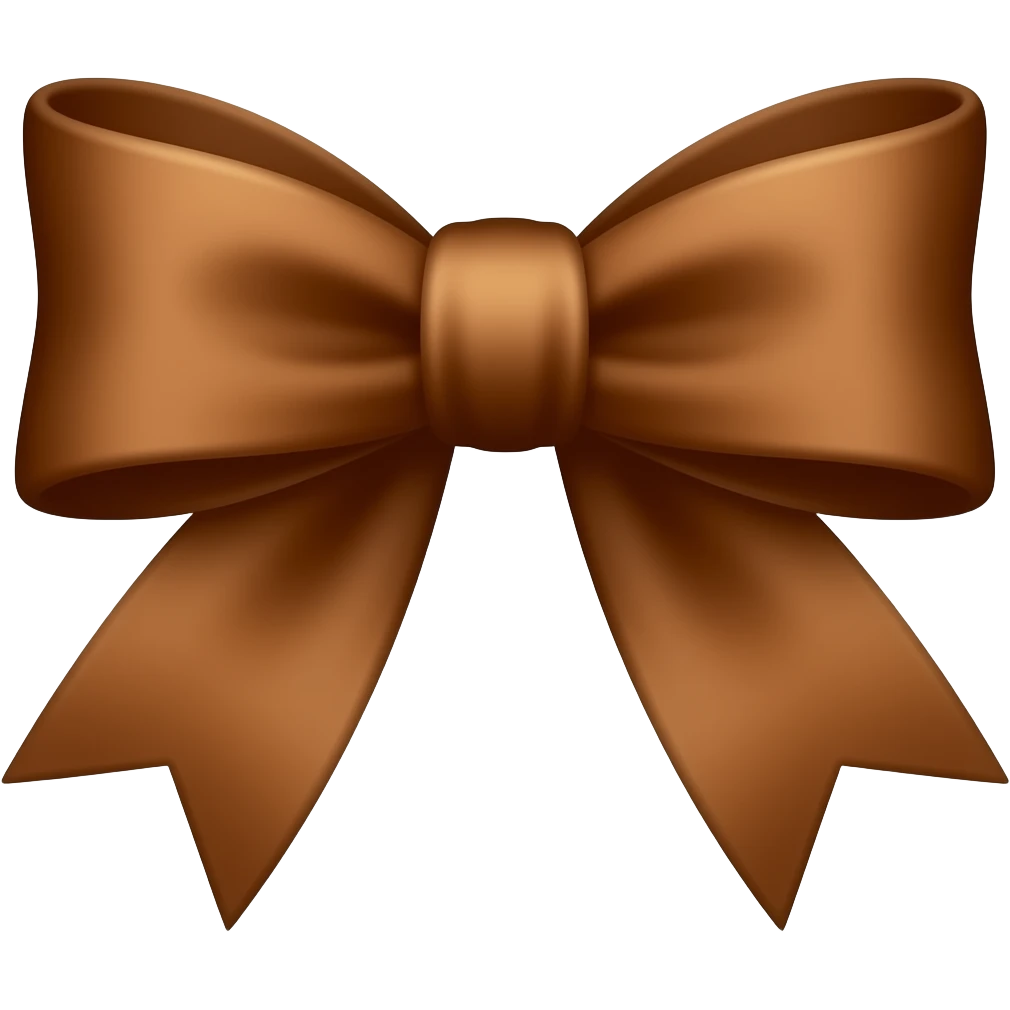 Brown bow emoji
