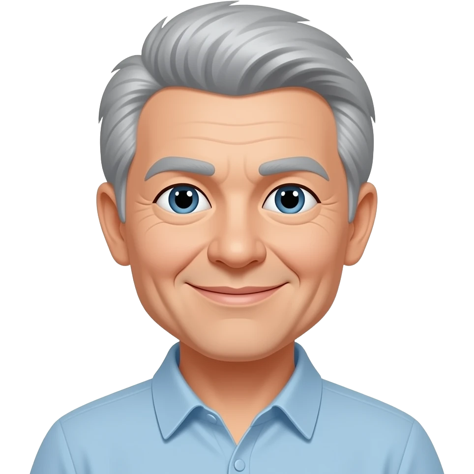 Very kind and loving with grey hair emoji