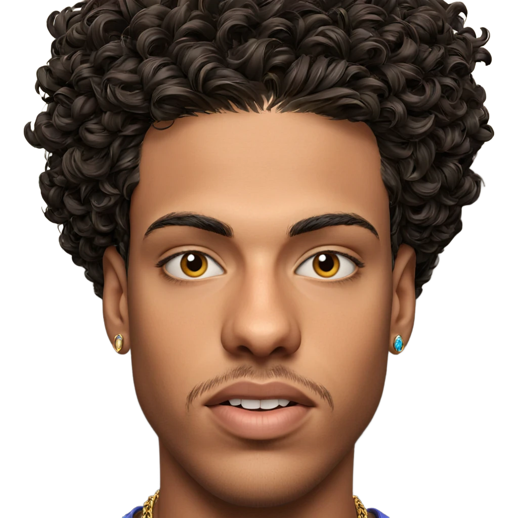 male portrait with jewelry emoji