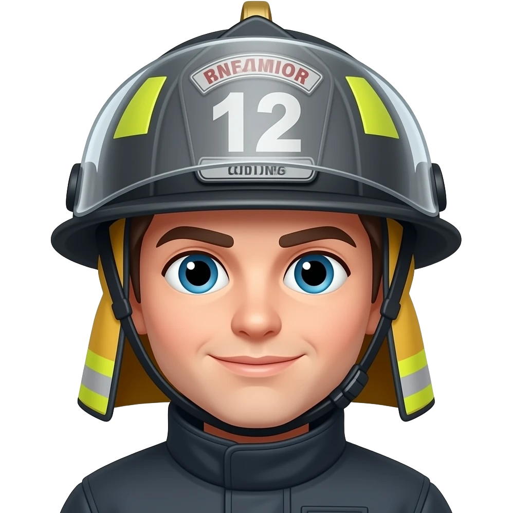 Firefighter Minnon aOT  on helmet emoji