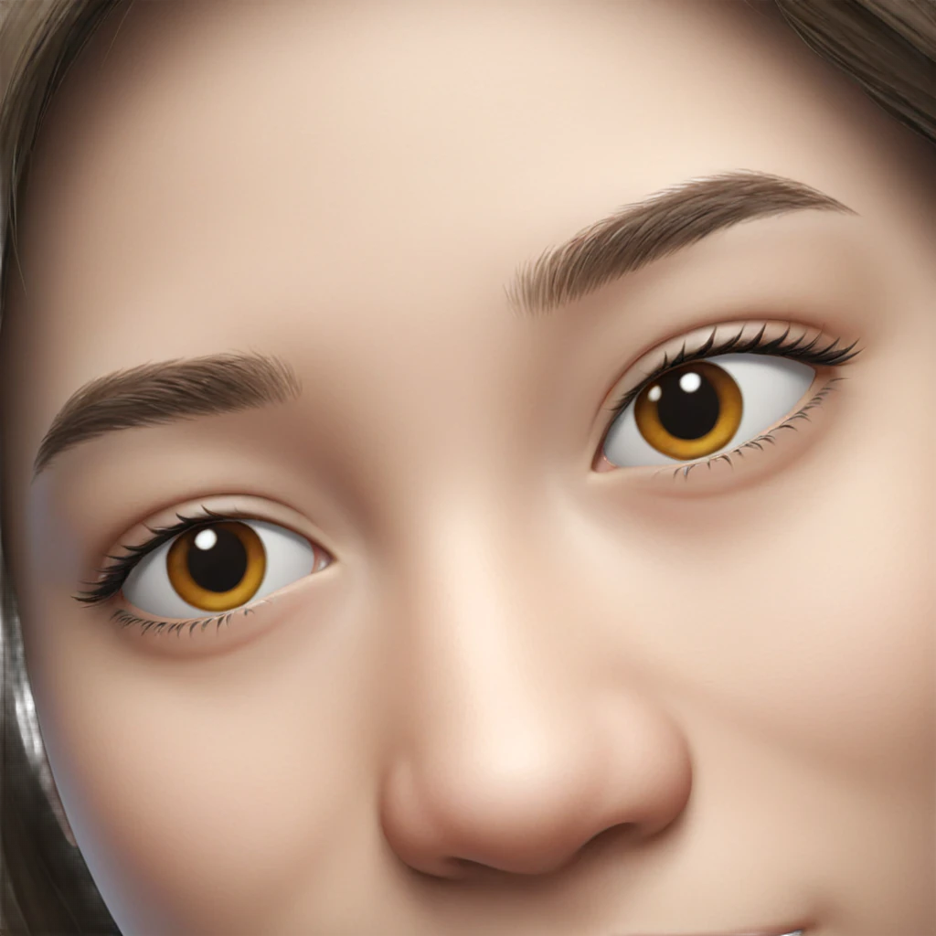 realistic close-up of girl emoji